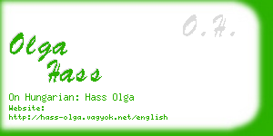 olga hass business card